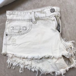 Urban outfitters white acid wash shorts!!!